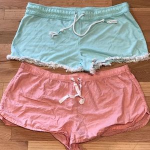 Set of two swim cover up shorts